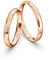 JC Trauringe Gold 333 Gold Paarpreis Poliert I Partnerringe Rotgold mit Gravur in edler Schatulle I 2 Hochzeitsringe Herrenring ohne & Damenring mit Zirkoniasteine I ICT45