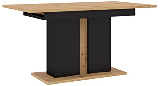 BIM Furniture Table à Manger Extensible 140-200 cm, 4-8 Personnes, Rectangulaire Table Extensible pour Cuisine, Salon Table de Salle à Manger Chêne Nuka I