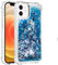 KBIKO-zxl iPhone 12 Mini Case, Liquid Glitter Case Air-Cushion Drop Resistant Bling Shiny Sparkle Flowing ShockProof Soft TPU Bumper Cover for iPhone 12 Mini.Blue YBL
