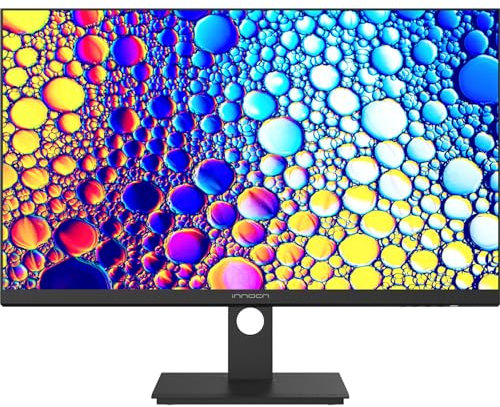 INNOCN 27 Inch 4K Monitor Computer UHD 3840 x 2160 LCD IPS Display, HDR400, USB C 65W, DP, HDMI, PC Monitor for Mac Laptop, 1.07B+ Colors, Built-in Speakers, Pivot/Height Adjustable Stand, Black