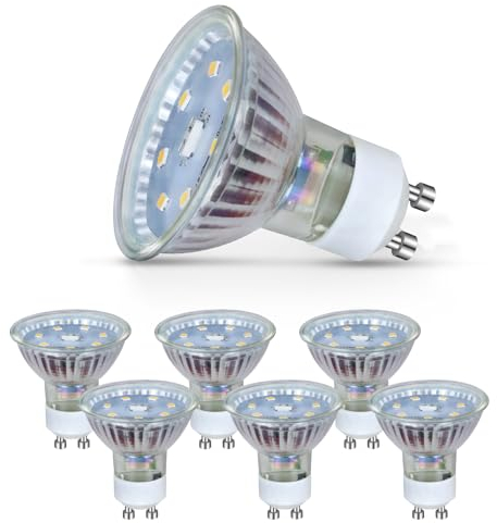 Kowanie GU10 LED Neutralweiss 5W Leuchtmittel Lampe Ersetzt 50W Glühbirne 4000K Energiesparlampe Abstrahlwinkel 110° Spot Nicht Dimmbar Reflektor Birne Glühlampen Strahler Spot LED GU10 6 pack