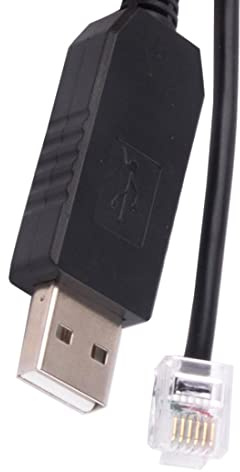 Glakyur Adaptador USB a Rj11 Rj12 6P4C Cable de Control en Serie Cable EQMOD para ConexióN de PC de Montaje - para Cable de Control Manual, 1.8M