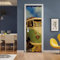Türtapete Selbstklebend Retro-Cartoon-Bus-Auto 90 X 200 Cm Türposter Türaufkleber Selbstklebend Fototapete Türfolie Türtapete 3D Tür Aufkleber Wand-Deko Dekoration Wohnung - Fotos Von Kinderzimmertür