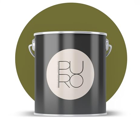 Livingwalls PURO Premium Wandfarbe c6009 - Malerfarbe für Wohnräume und Arbeitszimmer mit sehr hoher Deckkraft - matte hochwertige in Grün - 1l