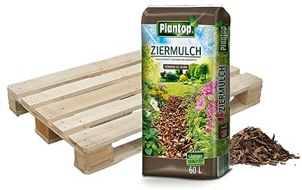 Plantop Ziermulch Wegemulch Rindenmulch Dekormulch Körnung fein 10-30 mm 20 x 60 Liter (1200 Liter)