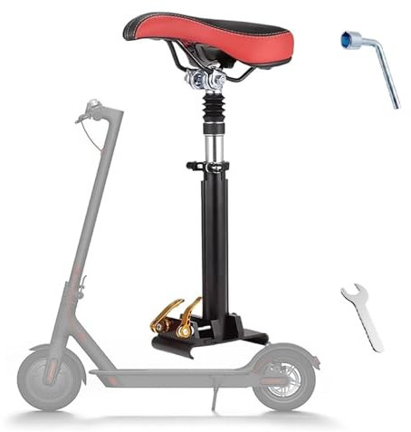 BDJSN Elektroroller-Sitz, höhenverstellbarer Sattel für Roller, für Xiaomi m365/Pro/1S, kein Lochen erforderlich, tragbares Elektroroller-Zubehör, Feste Stange und atmungsaktiver PU-Bezug
