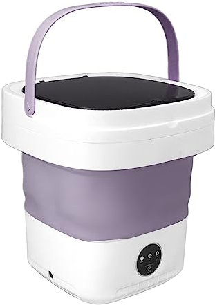 Mini Lavadora de Cubos Portátil de 7,5 L, Lavadora Plegable con Centrifugado Suave, Secado y Tubo de Drenaje, 100 240 V, Enchufe Verde de la UE, Fácil Instalación, Esta Lavadora
