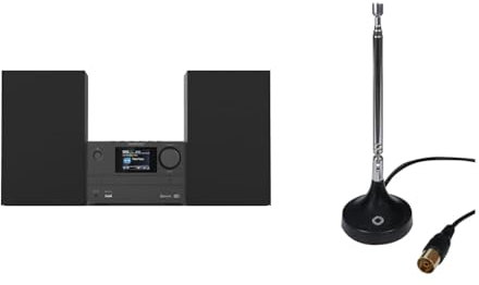 Kenwood M-525DAB - Micro HiFi-System mit CD, USB & Oehlbach Radio Rod DAB+ Antenne | Radio Antenne für den Empfang von DAB+ und FM/UKW