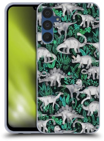 Head Case Designs Offizielle Micklyn Le Feuvre Dino Dschungel Muster 6 Soft Gel Handyhülle Hülle kompatibel mit Samsung Galaxy A15