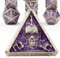 Mystery Skull Metall DND Würfel Set für Dungeons and Dragons, Cthulhu DCC Einzigartige Magie RPG Rollenspiel Zubehör Geschenke (violett)