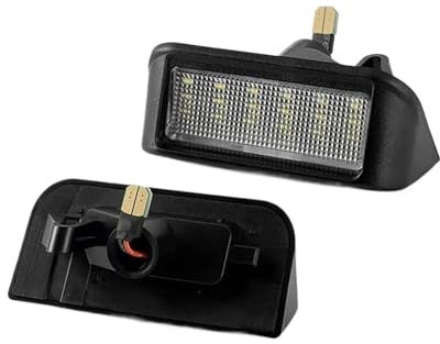 DEMUR 2Pcs White LED Number License Plate Light Lamps, for Peugeot Partner Expert Rifter Traveller, for Citroen, for Berlingo Jumpy Spacetourer Car Registration Plate Bulb