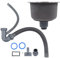 Mini évier de Cuisine Rond en Acier Inoxydable, Diamètre 30 Cm, Raccord Direct, Non Poreuse Hydrophobe, évier Rond de Cuisine