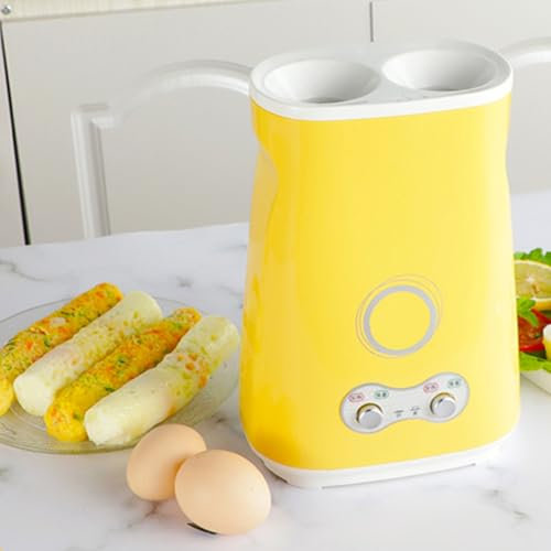 Double Tube Eggs Sausage Cooker, Vertical Egg Roll Maker, Independent Temperature Control/non-stick Inner Pot/ring Heating for DIY Breakfast Sandwiches