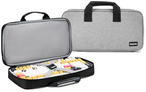 Growalleter Funda de transporte para teclado, 87-98 teclas, teclado mecánico para juegos, funda rígida de protección, 39 x 18,5 x 5 cm (bolsa general)