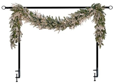 Metal Over Table Rack Rail - Over The Table Rod Stand | Balloon Arch Stand With Clamps | Multipurpose Metal Arch Frame | Black Table Arch Frame | Rust Proof Table Rod Stand For Halloween Thanksgiving