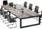 Großer Konferenztisch 300 cm L x 120 cm B x 75 cm H Metallrahmen Besprechungstisch für Bürozimmer Seminartisch (nur Tisch)