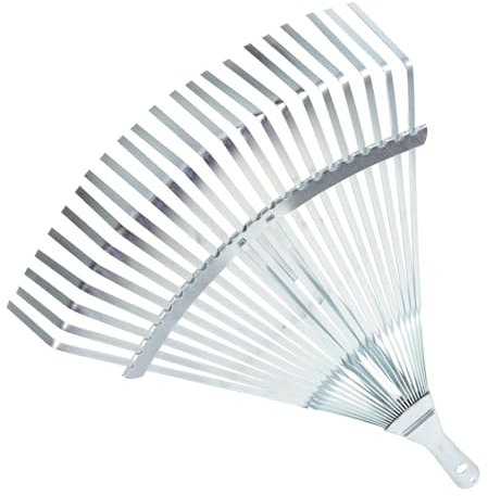 Gadpiparty Ausziehbarer Metall Gartenrechen Verstellbarer Laubrechenkopf 22 Zähne Für Rasen Hof Garten Leichte Reinigung