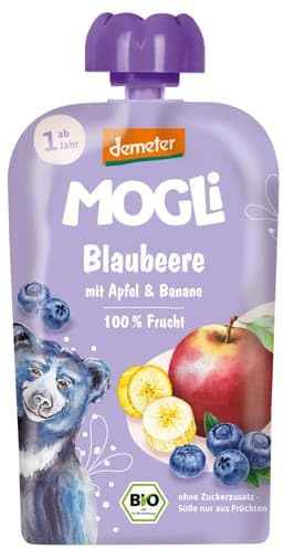 MOGLi Bio Quetschie Blaubeere mit Apfel und Banane