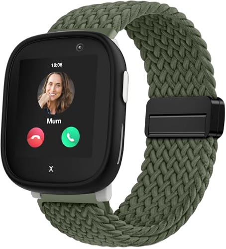 OUTPUTBT Magnetisch Armbänder 20mm für Xplora X6 Play/X 6/X6 Pro/XMOVE | Kinder Armband 20mm für Slothcloud H97/Anio 5/Anio 6/Gizmo/Gabb Watch 3/2/1 Nylon Baumwolle Geflecht für Mädchen Jungen