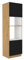 CUISINIER Colonne Four Micro-Ondes - Modena - 60 cm - 2 Portes - Chene Artisan et Noir Mat
