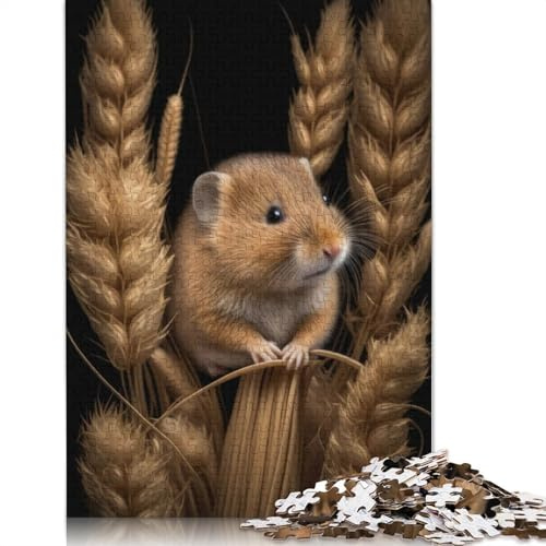 Mouse Portrait on Dark Puzzle 1000-teilige Schwer Puzzle Spielzeug Lernspiel Impossible Herausforderungsspielzeug Für Erwachsene Kinder 1000pcs (75x50cm)