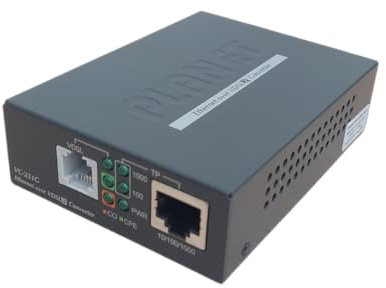 AURUM Planet VC-231G Medienkonverter unterstützt 1GbE, Ethernet Over VDSL2, 10/100/1000Base-T, RJ-45 und RJ-11, mit bis zu 1,4 km Reichweite.