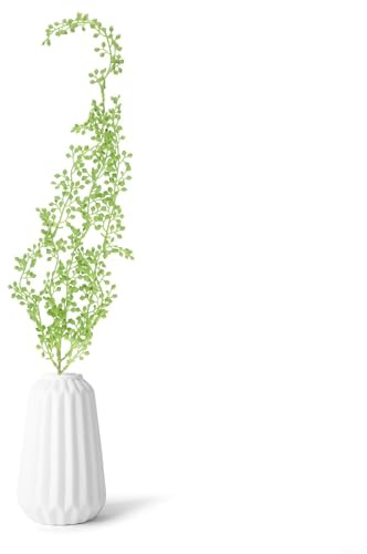 Honseadek Hanging Artificial Ivy Vine Garland with Succulent Leaves for Wedding Party and Home Décor, Waterproof and Sunproof Plastic Greenery Plant for Indoor