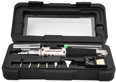 Rastapulz 10-In-1-Lötset HS1115K, Gas-Gas-Lötkolben, Tragbar, Elektronisches Wartungsset mit Konstanter Temperatur, Gold