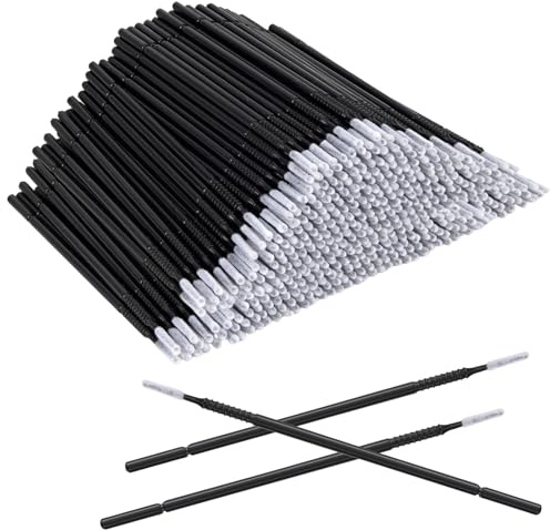 BQMEZRNUS 400PCS Disposable Micro Applicator Brushes with Longer Tips | Disposable microfiber brushes for eyelash extensions & makeup, flexible tips, eye extension, hygienic non-linting tool