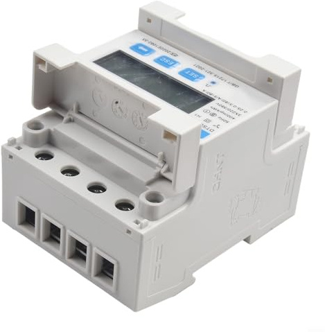 DTSU666 Dreiphasen-Stromzähler für Hutschiene, 3×220/380V, 5(80) A, mit RS485 Modbus-RTU, Direktanschluss ohne Wandler, Weiß/Blau