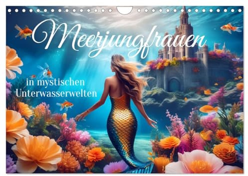 Meerjungfrauen in mystischen Unterwasserwelten (Wandkalender 2026 DIN A4 quer), CALVENDO Monatskalender: Fantasiewelt unter Wasser. (CALVENDO Kunst)