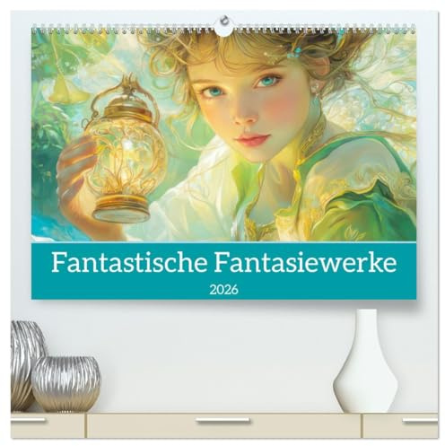 Fantastische Fantasiewerke (hochwertiger Premium Wandkalender 2026 DIN A2 quer), Kunstdruck in Hochglanz: Magie und Staunen (CALVENDO Kunst)