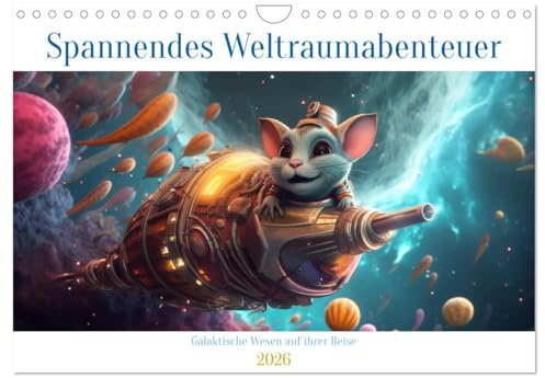 Spannendes Weltraumabenteuer (Wandkalender 2026 DIN A4 quer), CALVENDO Monatskalender (CALVENDO Wissenschaft)