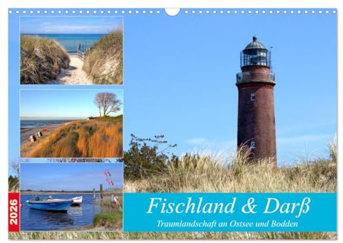 Fischland & Darß Traumlandschaft an Ostsee und Bodden (Wandkalender 2026 DIN A3 quer), CALVENDO Monatskalender: Landschaften wie ein Traum auf Fischland und dem Darß (CALVENDO Orte)