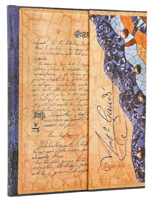 2026 Gaudi, The Manuscript of Reus (Embellished Manuscripts Collection) Ultra 18-month Vertical Hardcover Flexi Dayplanner 2025-2026 (Wrap Closure): Kalendarz 18-miesięczny