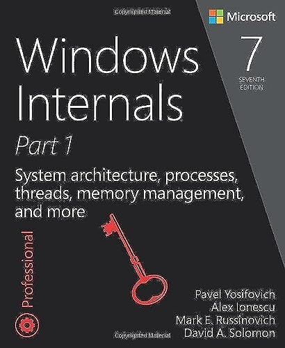 Windows Internals, Part 1: System architecture, processes, threads, memory management, and more, Part 1 (Developer Reference)