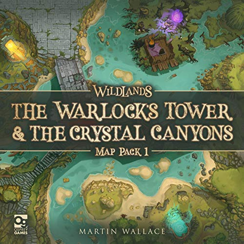 Wildlands: Map Pack 1: The Warlock’s Tower & The Crystal Canyons | New Double-Sided Board for the Fantasy Skirmish Game, 2-4 Players, Ages 14+, 0, 0