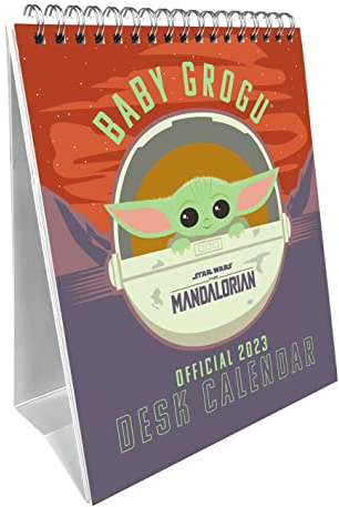Star Wars: The Mandalorian Calendar 2023 – Monat to a View Schreibtischkalender 15 cm x 19 cm – Offizieller Merchandise-Artikel