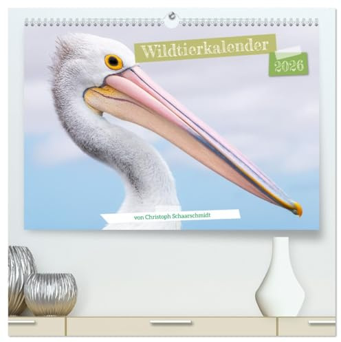 Wildtierkalender (hochwertiger Premium Wandkalender 2026 DIN A2 quer), Kunstdruck in Hochglanz: Portraits von Wildtieren rund um die Welt (CALVENDO Tiere)