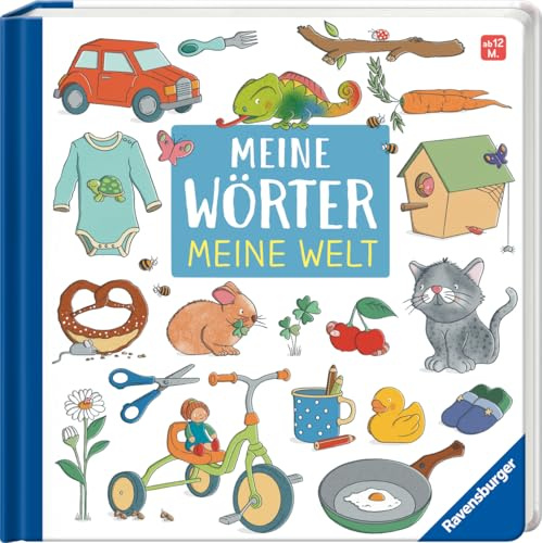 Meine Wörter - Meine Welt: Mein erstes buntes Wörterbuch - Babybuch, Pappbilderbuch, Geschenkbuch für Kinder ab 12 Monaten