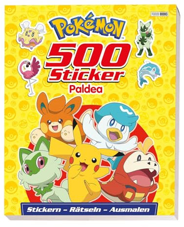 Pokémon: 500 Sticker Paldea - Stickern - Rätseln - Ausmalen: Activityblock mit 500 Stickern