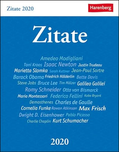 Zitate Wissenskalender. Tischkalender 2020. Tageskalendarium. Blockkalender. Format 12,5 x 16 cm