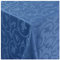 Tischdecke Damast Stoff Barock Tulpen Tischtuch Bügelarm oval 160x220 cm in Blau mit umgenähtem Rand Premium Qualität
