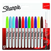 Sharpie Fine Tip Permanent Marker - Assorted Colours (Pack of 12)