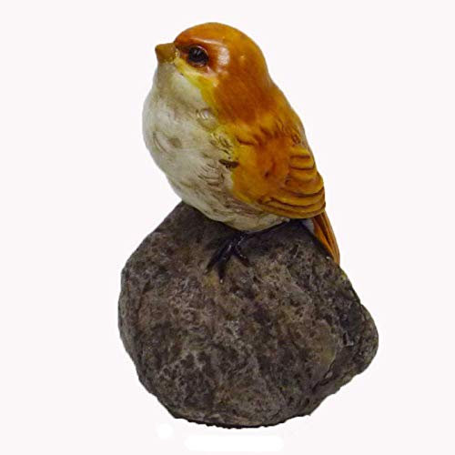 Gartendekoration, Vogel auf einem Stein von Fiddlehead