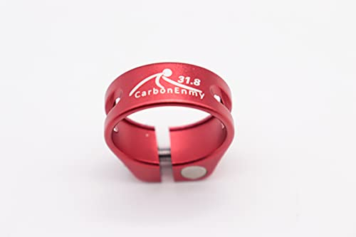 super leicht Alu Fahrrad Sattelklemme saddle clamp 31,8 mm (Rot)