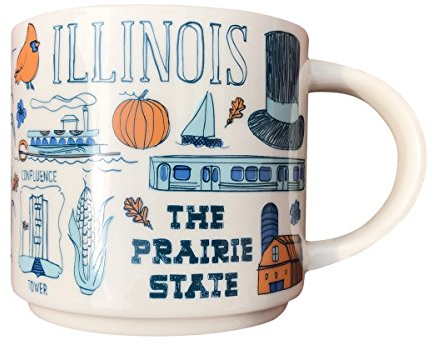 Taza de café coleccionable de Starbucks Been There Series (Illinois)