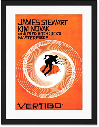 Wee Blue Coo Film Vertigo 1958 Saul Bass James Stewart Hitchcock Large Art Print Poster Wall Decor 18x24 inch Supplied Ready To Hang With Included Mount Brackets Große Kunst Wand Deko