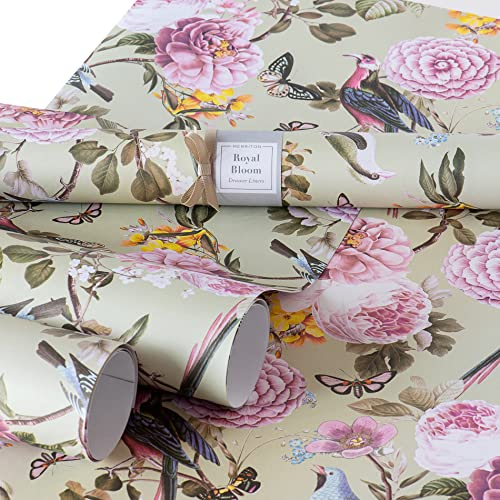 Merriton Royal Bloom Duftende Schubladeneinlagen, Royal Fresh Scent Papiereinlagen für Schrank, Schubladen, Kommode, Regal, Wäscheschrank, perfekt für Küche, Badezimmer, Waschtisch (6 Blatt)