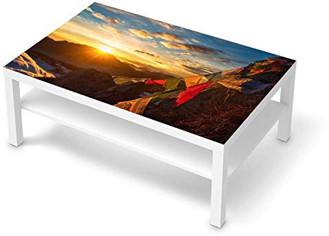 Wandtattoo Möbel passend für IKEA Lack Tisch 118x78 cm I Möbeldeko - Möbel-Sticker Aufkleber Folie I Innendekoration für Schlafzimmer und Wohnzimmer - Design: Tibet
